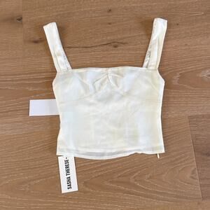 Sasha Therese Tank Top Sleeveless Daphne Size XXS Ivory